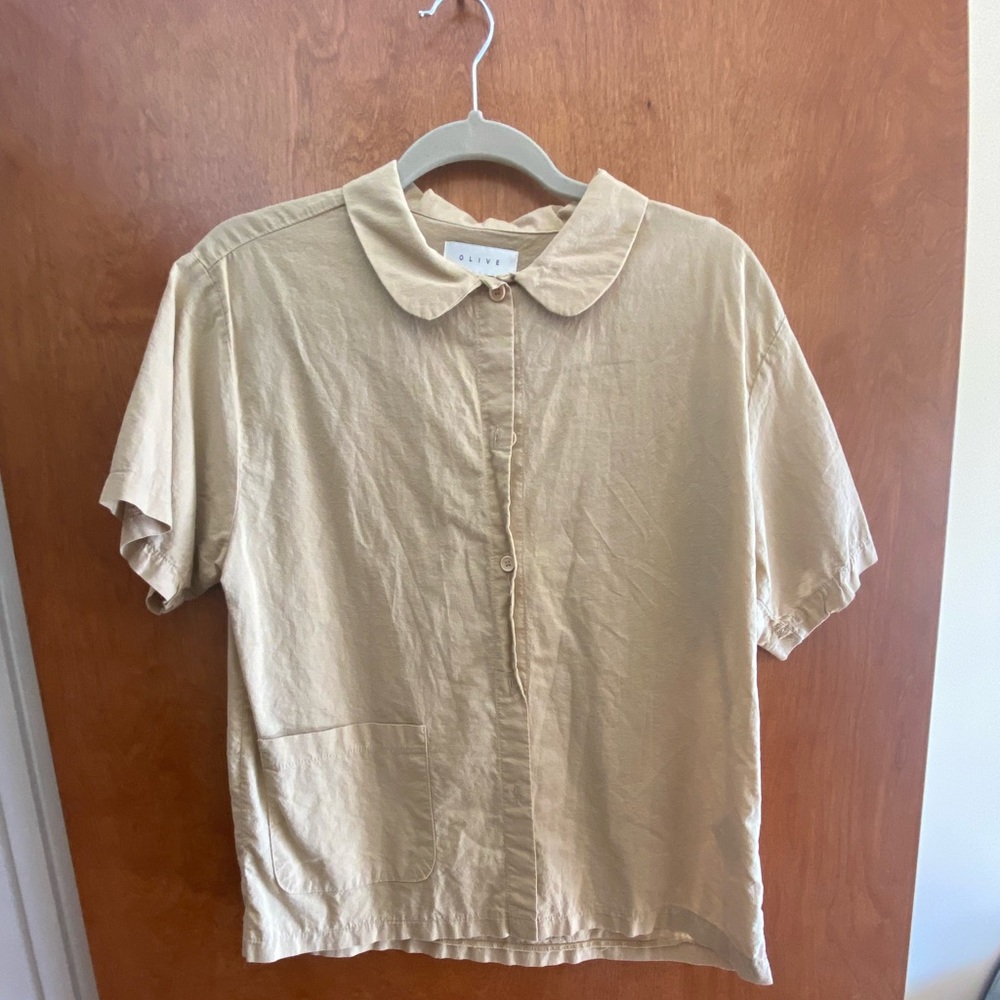 Olive brand Peter Pan collar button up